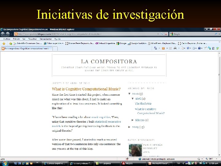 Iniciativas de investigación 
