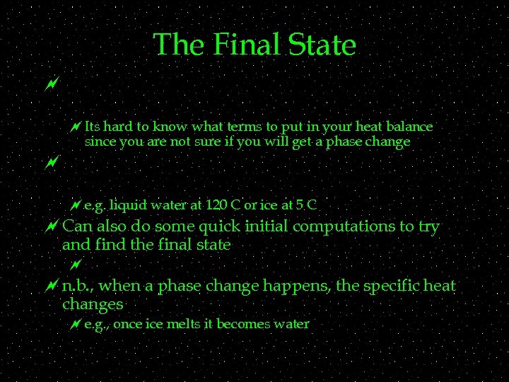 The Final State ~ ~ Its hard to know what terms to put in