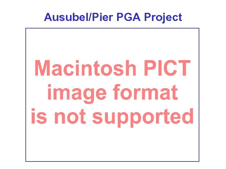 Ausubel/Pier PGA Project 