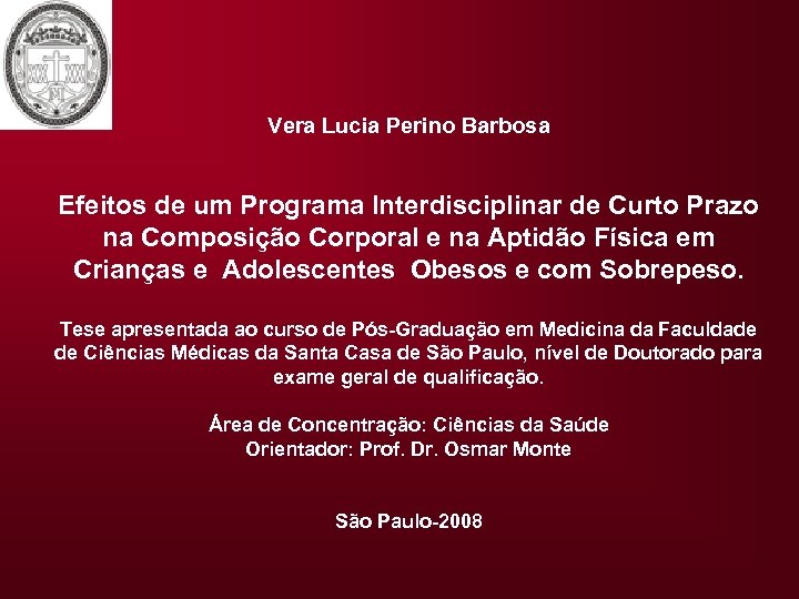 Vera Lucia Perino Barbosa Efeitos de um Programa Interdisciplinar de Curto Prazo na Composição