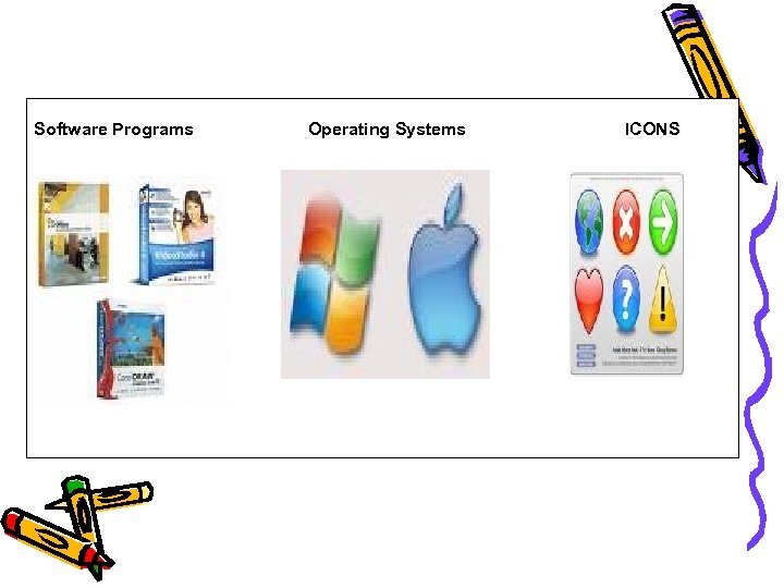 Software Programs Operating Systems ICONS 