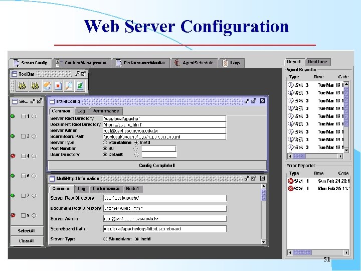 Web Server Configuration 51 