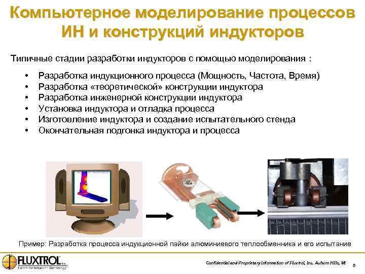 Компьютерное моделирование процессов ИН и конструкций индукторов Типичные стадии разработки индукторов с помощью моделирования