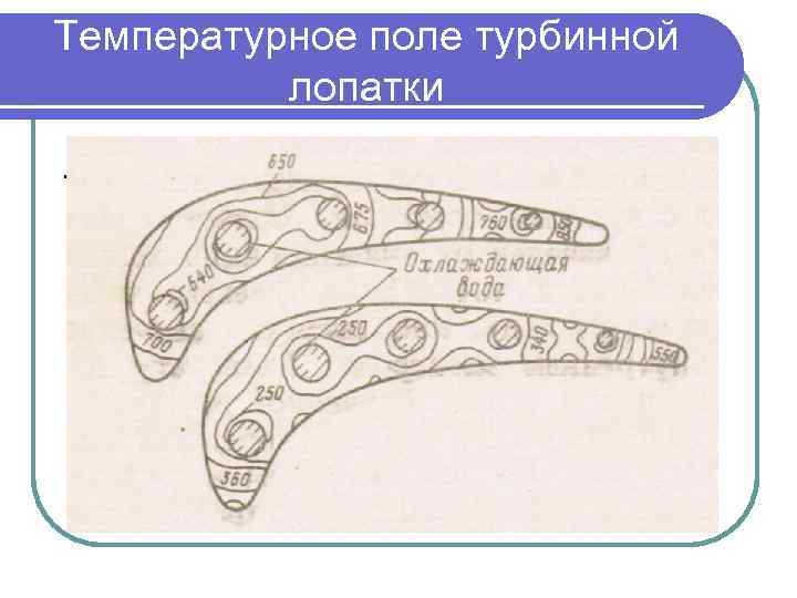 Температурное поле турбинной лопатки. 