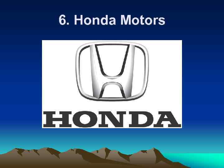 6. Honda Motors 