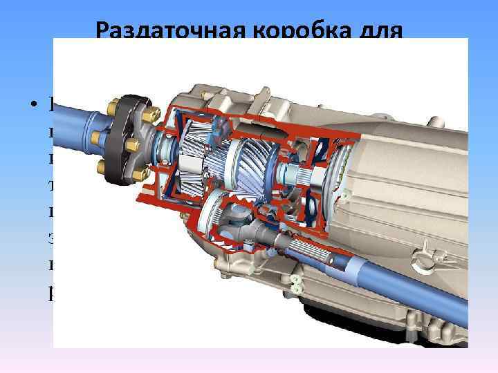 Раздаточная коробка для постоянного привода • Раздаточные коробки с постоянным приводом всегда находятся в