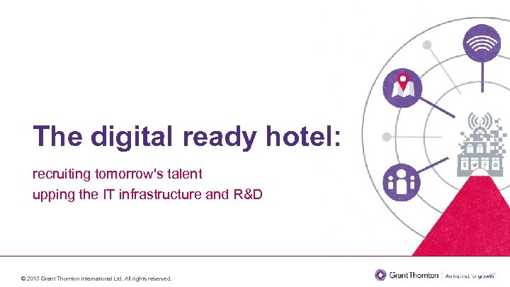 The digital ready hotel: recruiting tomorrow's talent upping the IT infrastructure and R&D ©