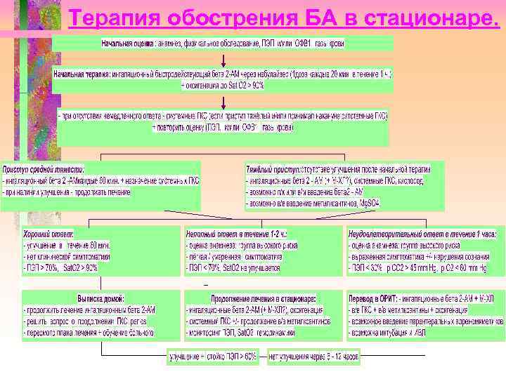 Терапия обострения БА в стационаре. 