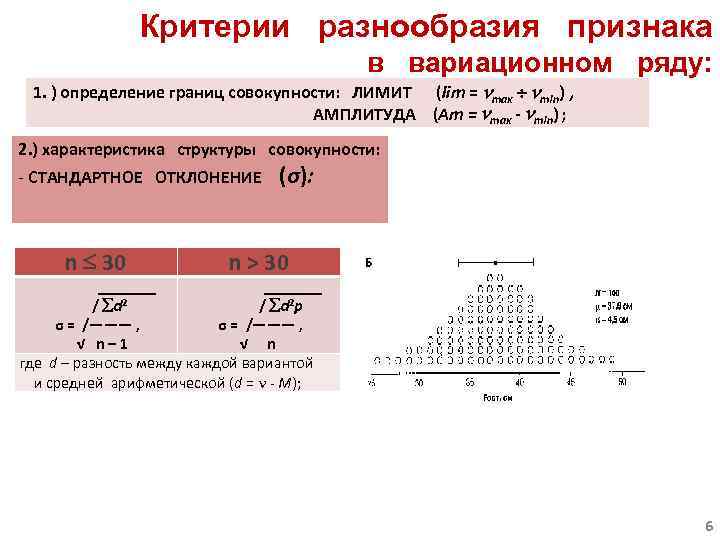 Определение 1 признака