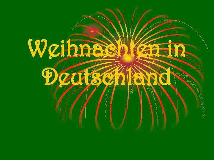 Weihnachten in Deutschland 