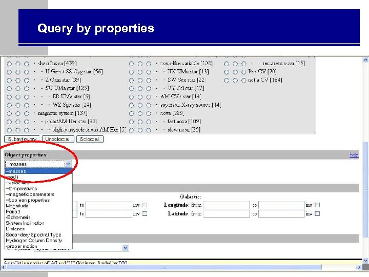 Query by properties 