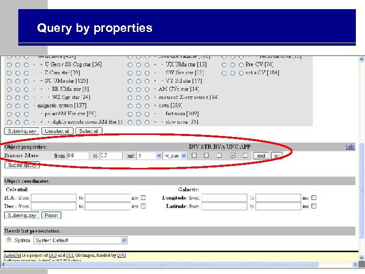 Query by properties 