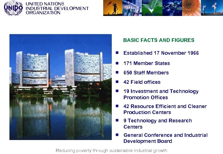 UNITED NATIONS INDUSTRIAL DEVELOPMENT ORGANIZATION BASIC FACTS AND FIGURES Established 17 November 1966 171