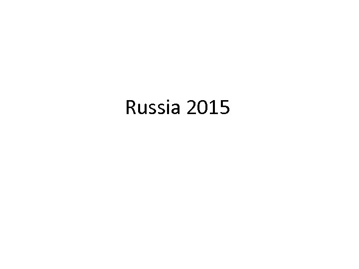 Russia 2015 