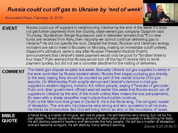 Russia could cut off gas to Ukraine by ‘end of week' Associated Press, February