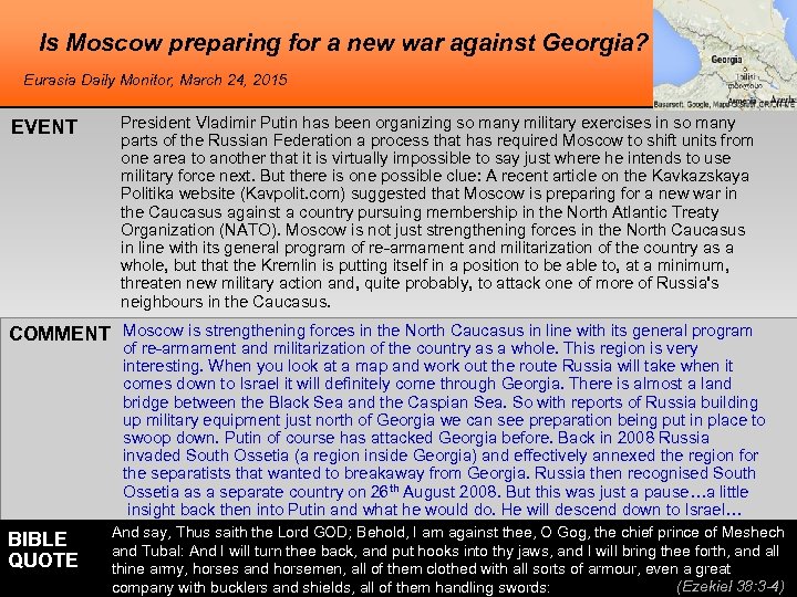 Is Moscow preparing for a new war against Georgia? Eurasia Daily Monitor, March 24,