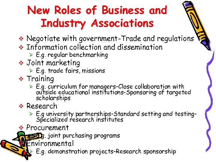 New Roles of Business and Industry Associations v Negotiate with government-Trade and regulations v