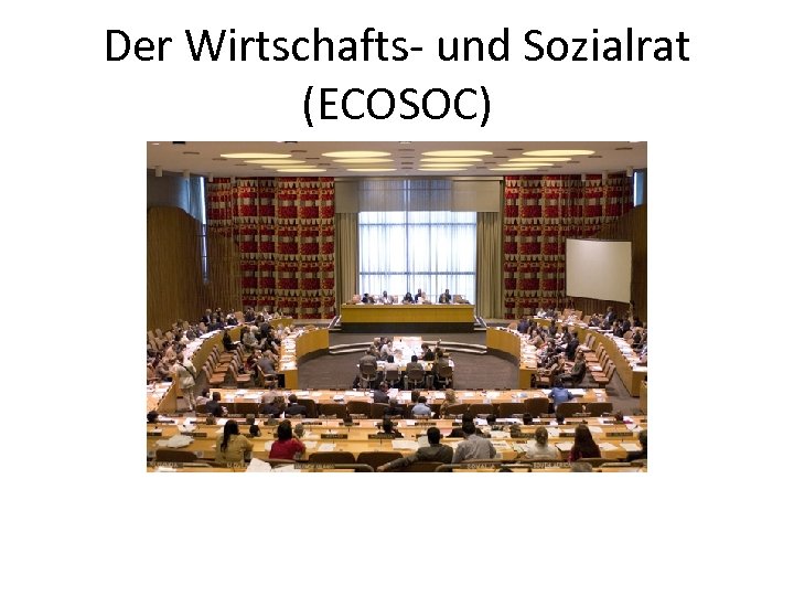 Der Wirtschafts- und Sozialrat (ECOSOC) 