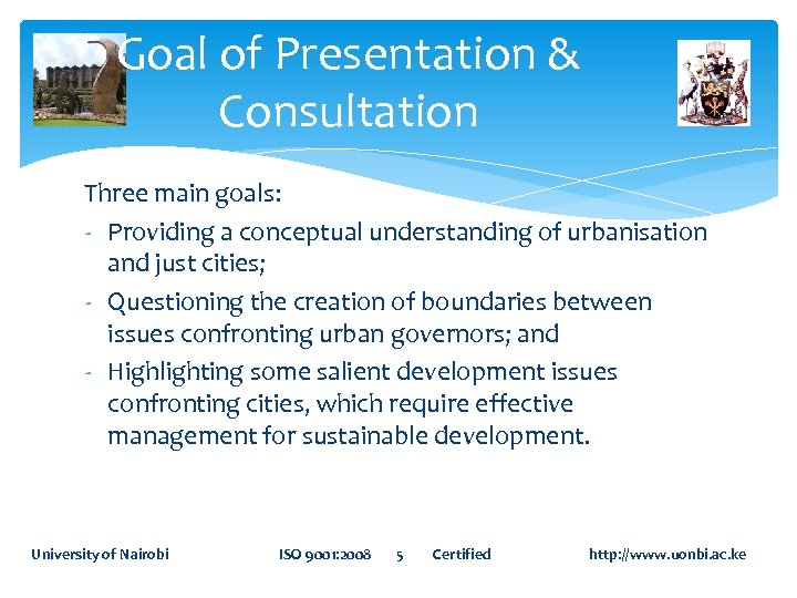 Goal of Presentation & Consultation Three main goals: - Providing a conceptual understanding of