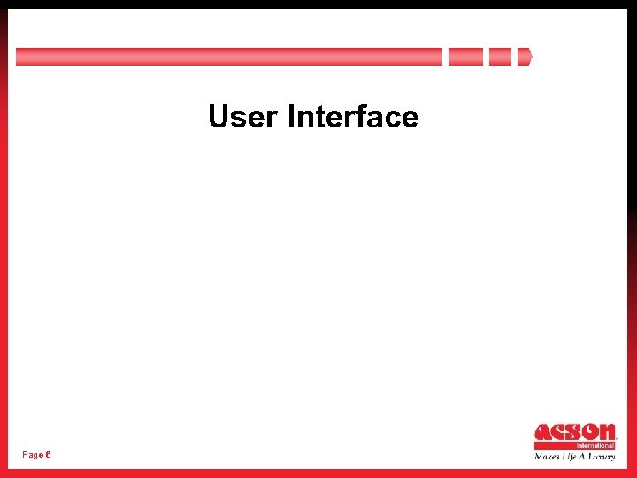 User Interface Page 6 