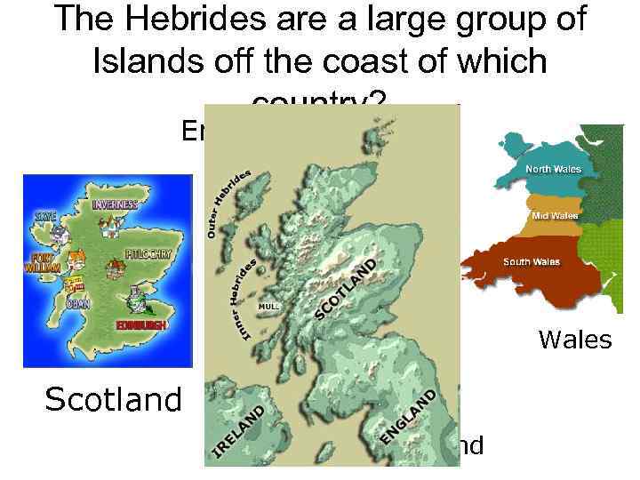 The Hebrides are a large group of Islands off the coast of which country?