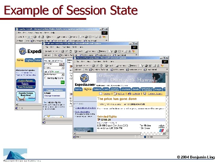 Example of Session State 3/15/2018 © 2004 Benjamin Ling 