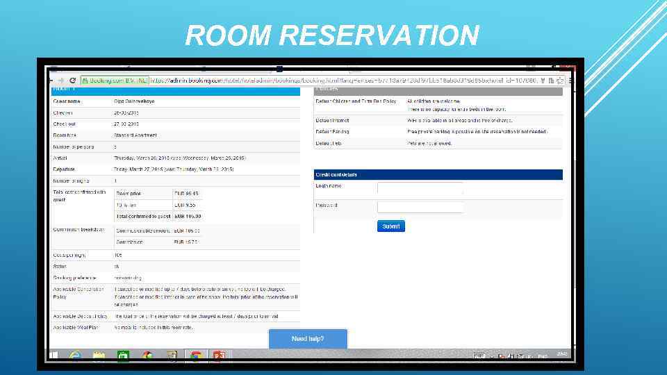 ROOM RESERVATION 