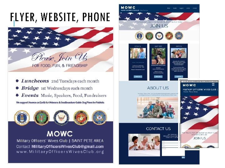 FLYER, WEBSITE, PHONE 