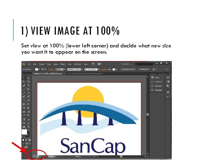 1) VIEW IMAGE AT 100% Set view at 100% (lower left corner) and decide