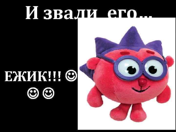 И звали его… ЕЖИК!!! 