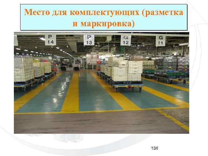 Место для комплектующих (разметка и маркировка) き 域み込 引 136 