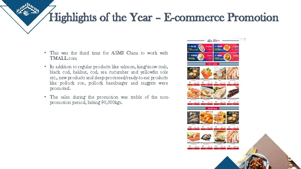 Highlights of the Year – E-commerce Promotion • This was the third time for