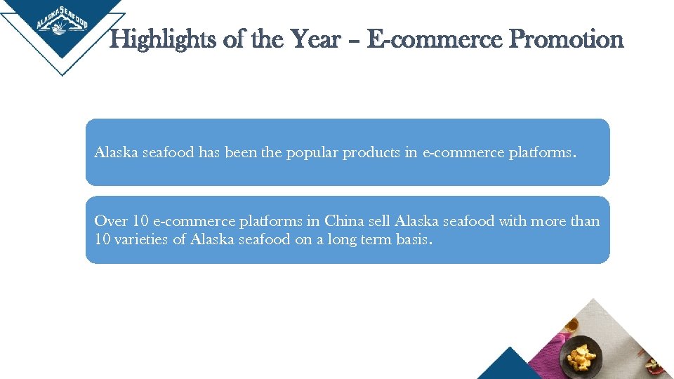 Highlights of the Year – E-commerce Promotion Alaska seafood has been the popular products