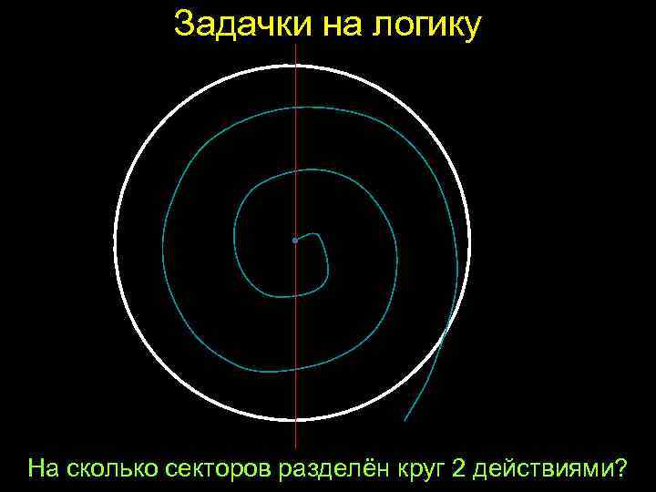 Задачки на логику На сколько секторов разделён круг 2 действиями? 