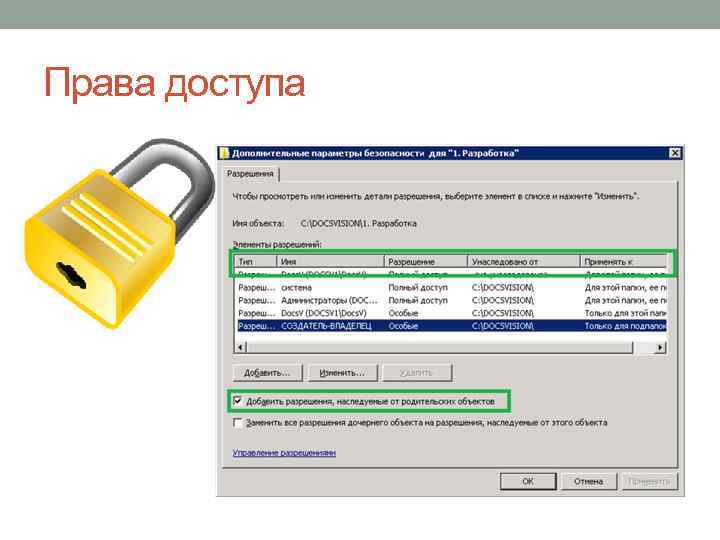 Права доступа 