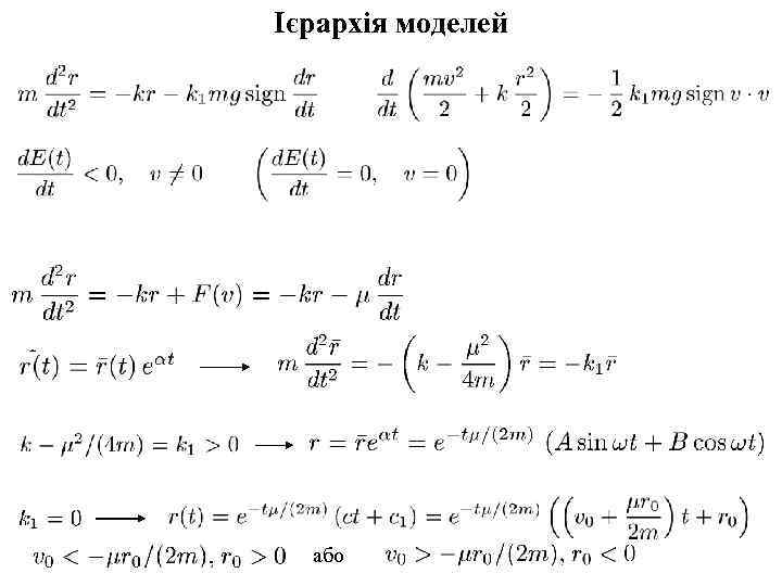 Ієрархія моделей або 