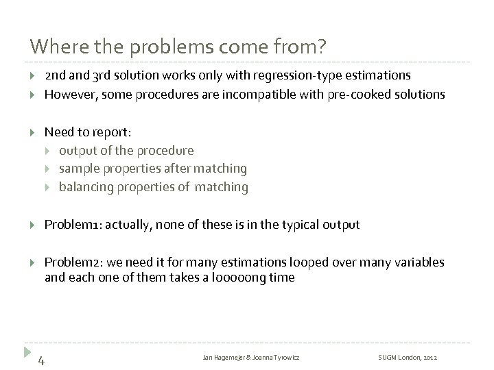 Where the problems come from? 2 nd and 3 rd solution works only with