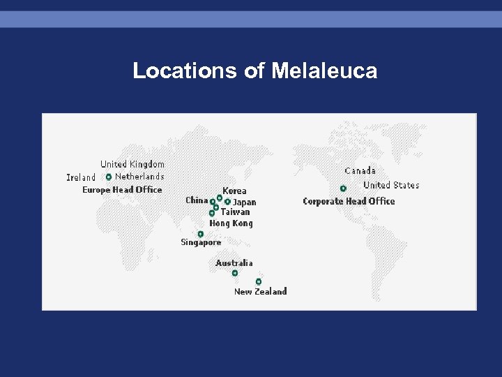 Locations of Melaleuca 