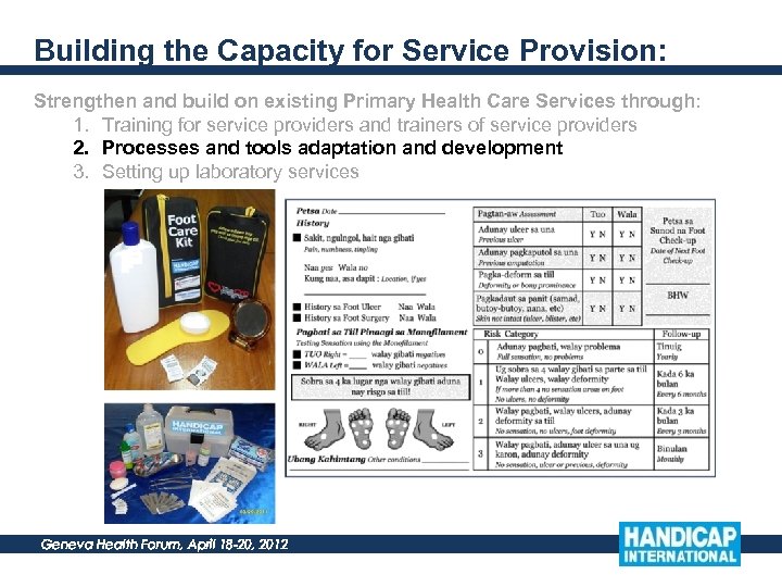 Building the Capacity for Service Provision: Strengthen and build on existing Primary Health Care