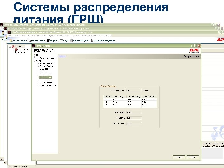 Системы распределения питания (ГРЩ) Critical Power & Cooling Services – APC-MGE - 2007 