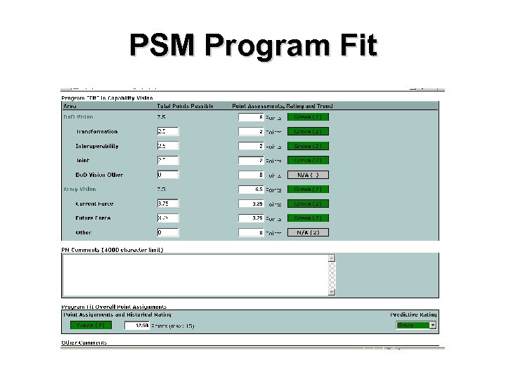 PSM Program Fit 