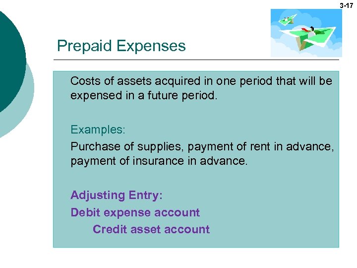 3 -17 Prepaid Expenses Costs of assets acquired in one period that will be