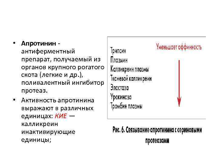  • Апротинин антиферментный препарат, получаемый из органов крупного рогатого скота (легкие и др.