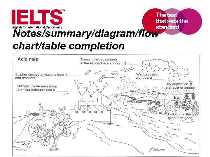 Notes/summary/diagram/flow chart/table completion www. ielts. org 