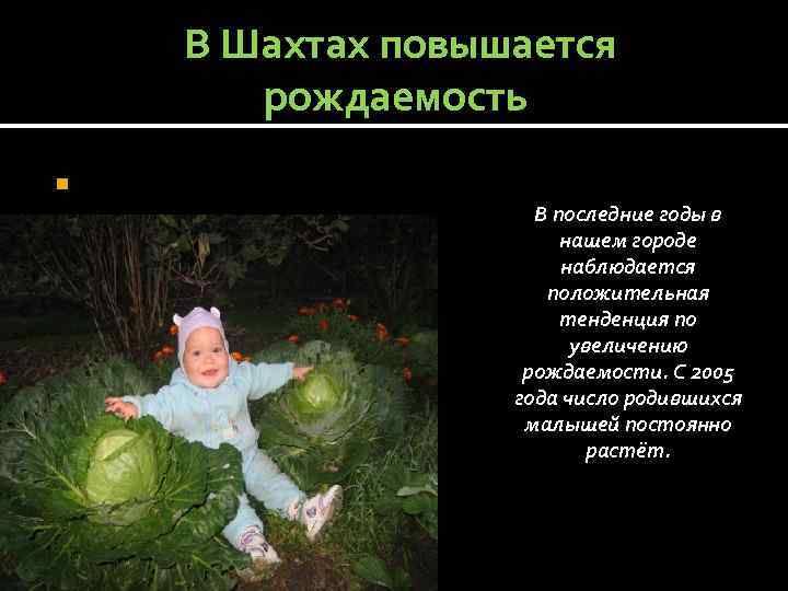  В Шахтах повышается рождаемость В последние годы в нашем городе наблюдается положительная тенденция