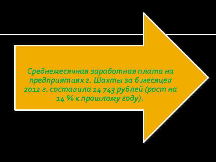  Среднемесячная заработная плата на предприятиях г. Шахты за 6 месяцев 2012 г. составила