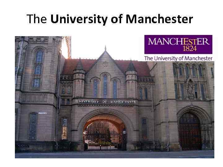 The University of Manchester 