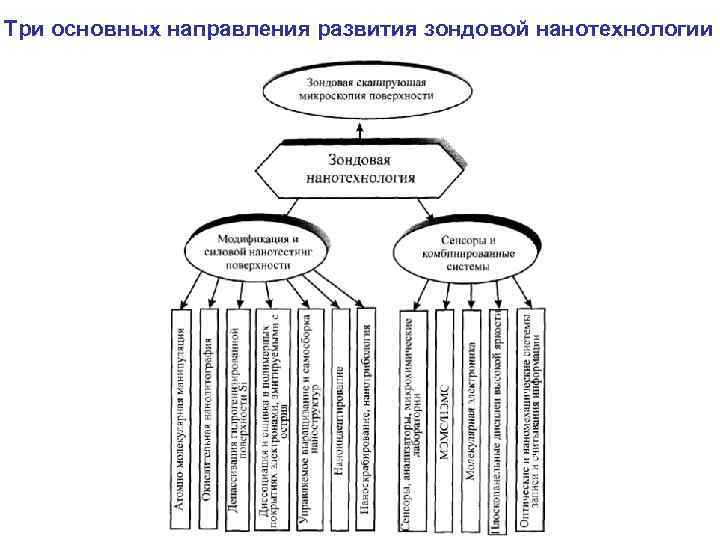 Три основных направления развития зондовой нанотехнологии 