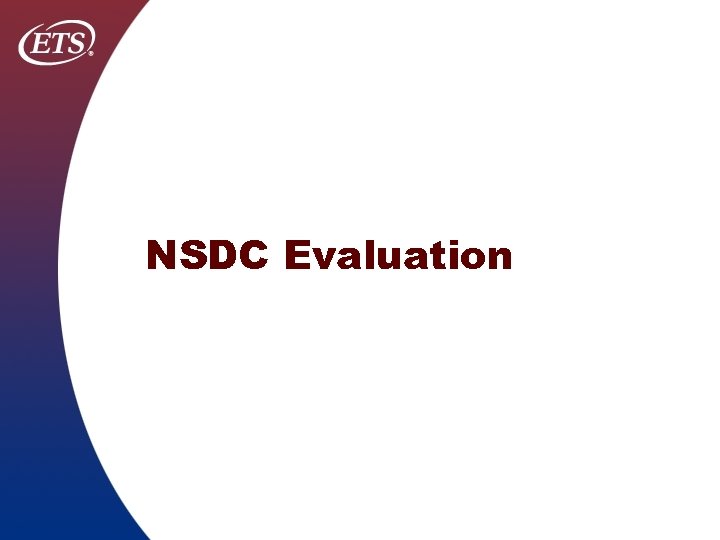 NSDC Evaluation 