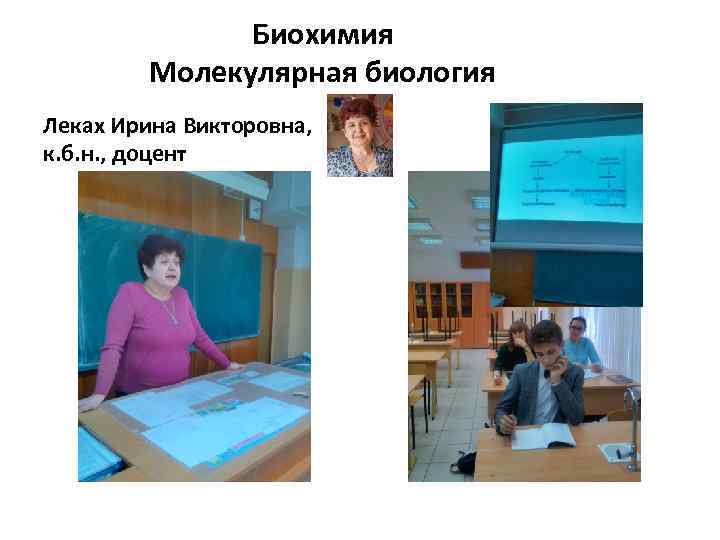 Биохимия Молекулярная биология Леках Ирина Викторовна, к. б. н. , доцент 